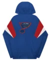 St Louis Blues Vintage Half Zip Jacket Back