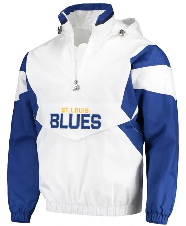 St Louis Blues White And Blue Pullover Jacket