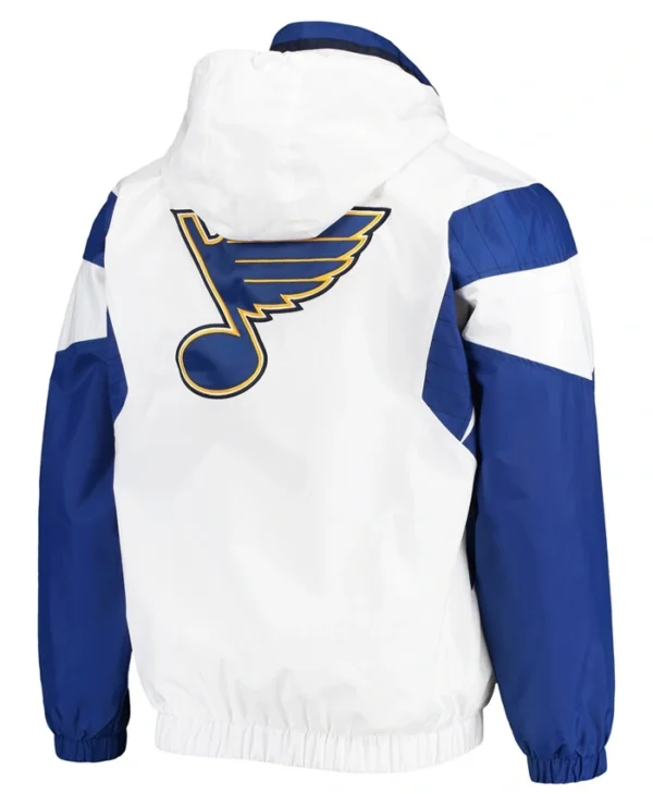 St Louis Blues White And Blue Pullover Jacket Back