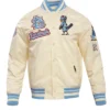 St Louis Cardinals Beige Bomber Full Snap Jacket