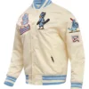 St Louis Cardinals Beige Bomber Full Snap Jacket Side