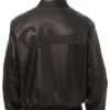 St Louis Cardinals Black Leather Bomber Jacket Back