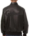 St Louis Cardinals Black Leather Bomber Jacket Back