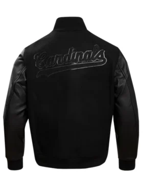 St Louis Cardinals Black Wool Varsity Jacket Back