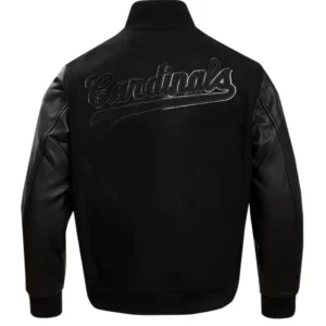 St Louis Cardinals Black Wool Varsity Jacket Back