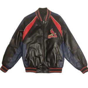 St Louis Cardinals Leather Vintage Zipper Bomber Jacket