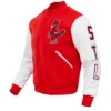 St Louis Cardinals Red And White Varsity Wool Jacket Side