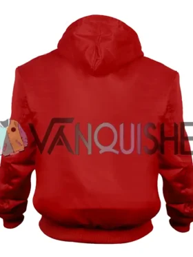 St Louis Cardinals Red Satin Zipper Ma-1 Bomber Jacket back