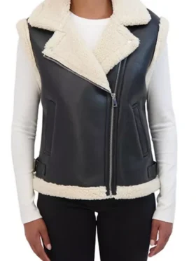 Stef SkyMed S03 Sherpa Leather Vest For Sale