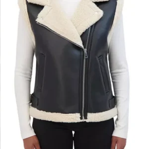 Stef SkyMed S03 Sherpa Leather Vest For Sale