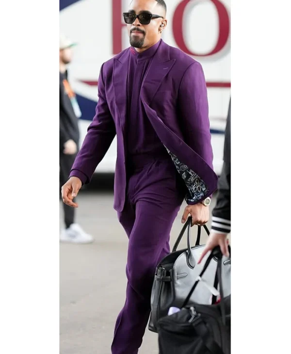 Super Bowl 2025 Jalen Hurts Purple Suit
