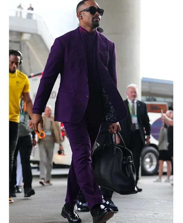 Super Bowl 2025 Jalen Hurts Purple Suit For Sale