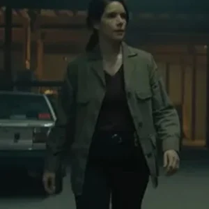 Susan Duffy Reacher S03 Green Cotton Jacket For Sale