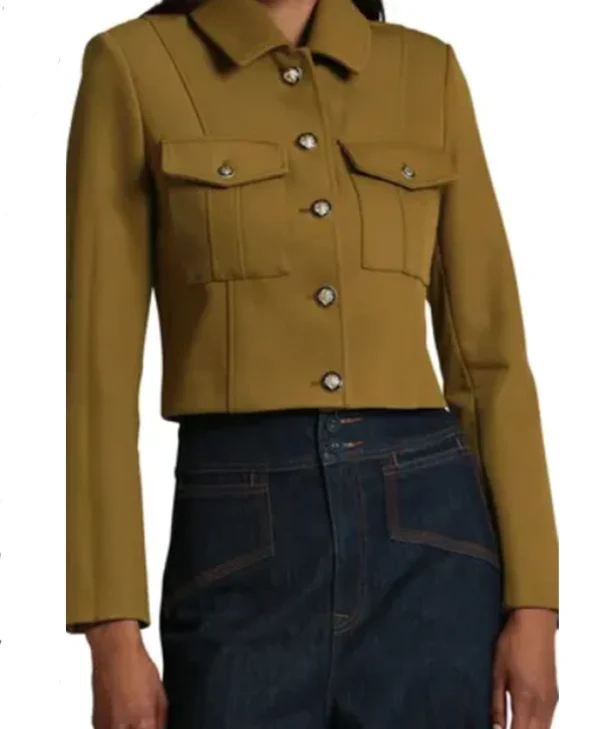Sweet Magnolias S04 Helen Decatur Green Cropped Jacket For Sale