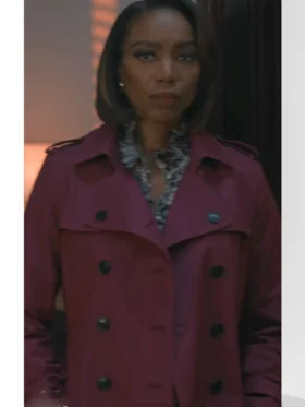 Sweet Magnolias S04 Helen Decatur Purple Trench Coat
