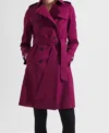 Sweet Magnolias S04 Helen Decatur Purple Trench Coat For Sale