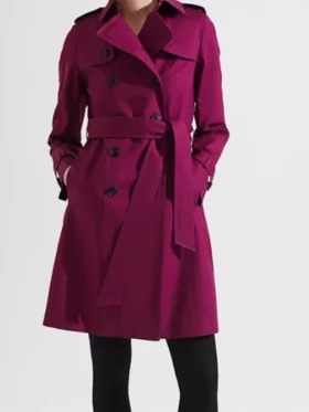 Sweet Magnolias S04 Helen Decatur Purple Trench Coat For Sale