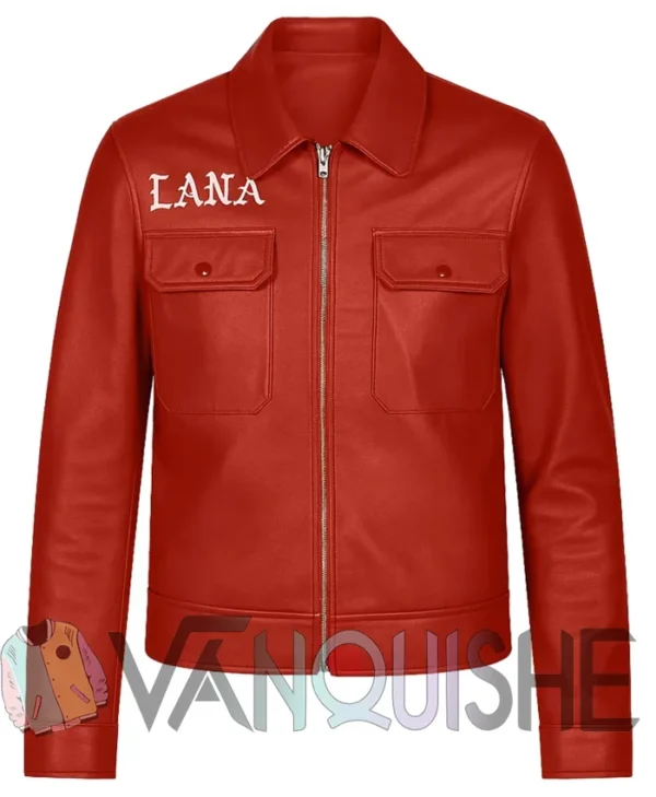 Sza Super Bowl Lix Halftime Show Red Leather Jacket front