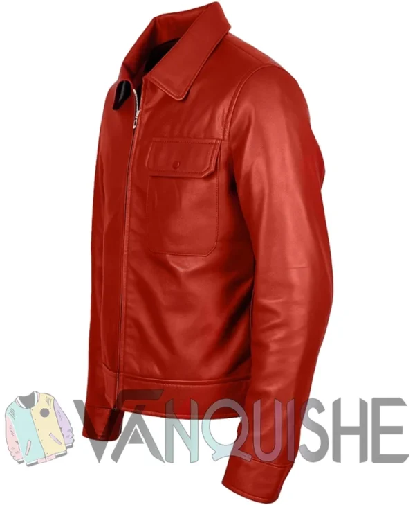 Sza Super Bowl Lix Halftime Show Red Leather Jacket left