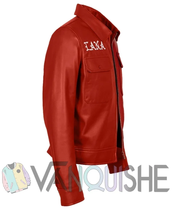 Sza Super Bowl Lix Halftime Show Red Leather Jacket right