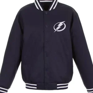 Tampa Bay Lightning Front Hit Poly Twill Navy Jacket