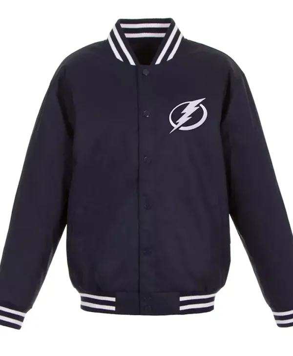 Tampa Bay Lightning Front Hit Poly Twill Navy Jacket