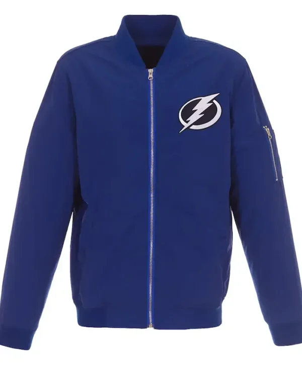 Tampa Bay Lightning Lightweight Blue Bomber Jacket