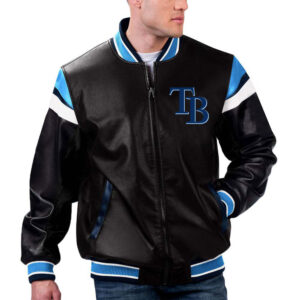 Tampa Bay Rays leather bomber jacket