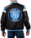 Tampa Bay Rays leather bomber jacket Back