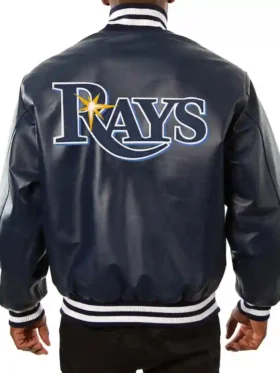 Tampa Bay Rays leather jacket Back
