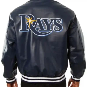 Tampa Bay Rays leather jacket Back