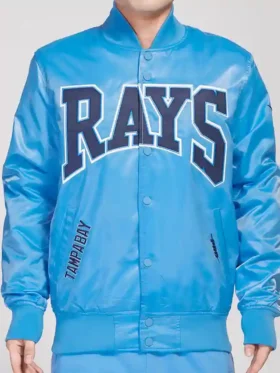 Tampa Bay Rays sky blue satin jacket