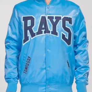 Tampa Bay Rays sky blue satin jacket