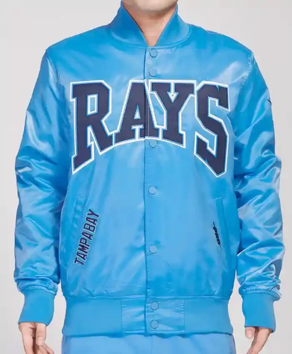 Tampa Bay Rays sky blue satin jacket