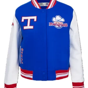 Texas Rangers Letterman Full Snap Varsity Jacket