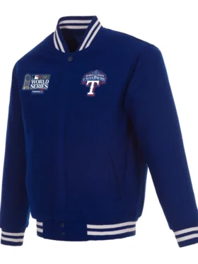 Texas Rangers Navy Blue Championship Bomber Jacket