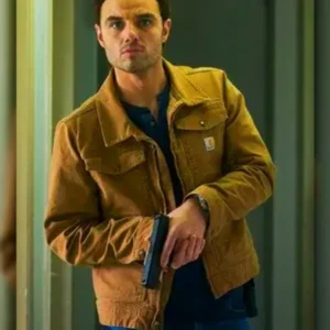 The Hunting Party Josh McKenzie Brown Denim Jacket For Sale