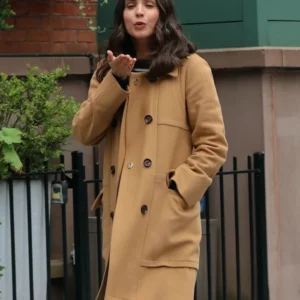 The Life List 2025 Sofia Carson Brown Coat Side