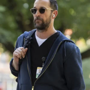 The Pitt S01 Noah Wyle Blue Hoodie Front