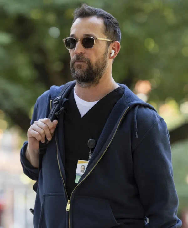 The Pitt S01 Noah Wyle Blue Hoodie Front