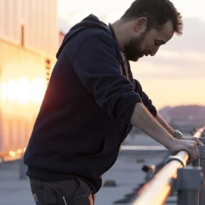 The Pitt S01 Noah Wyle Blue Hoodie Side