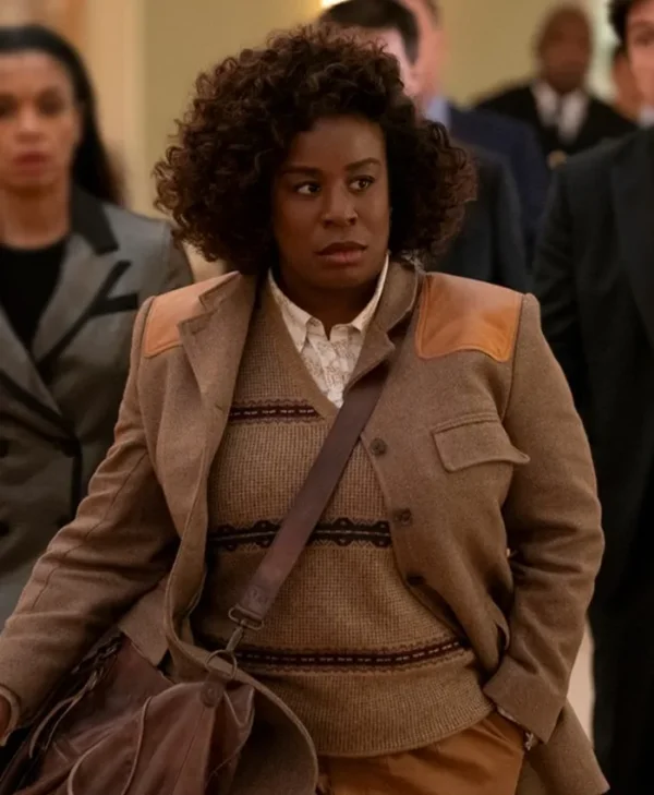 The Residence S01 Uzo Aduba Brown Blazer Front