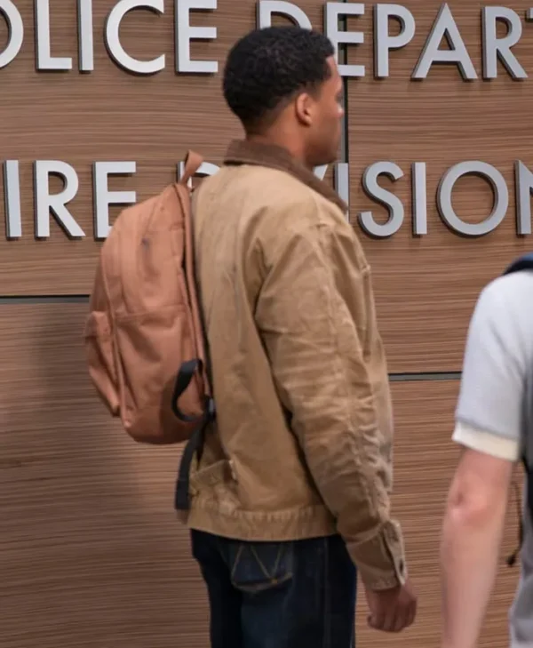 The Rookie S07 Deric Augustine Brown Cotton Jacket Back