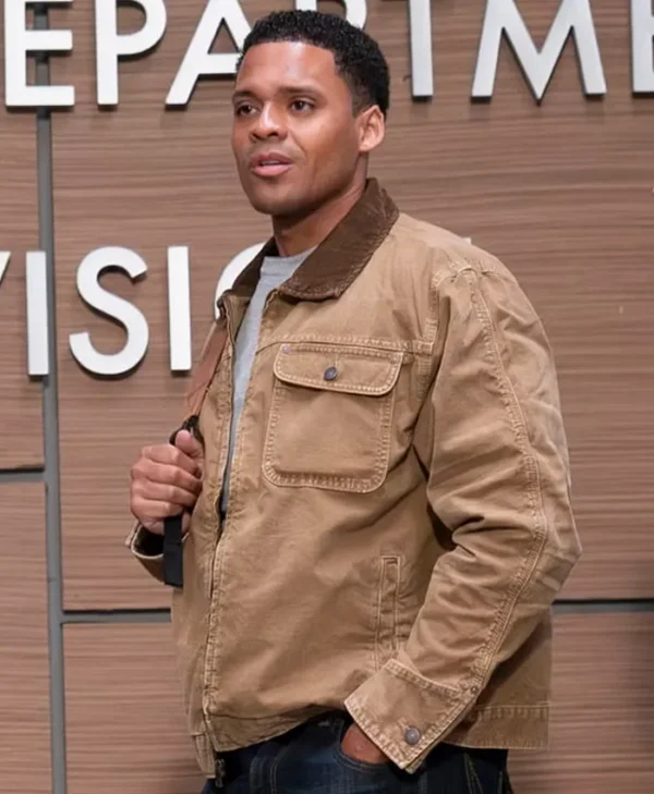 The Rookie S07 Deric Augustine Brown Cotton Jacket Side