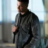 The Rookie S07 Eric Winter Black Leather Jacket Side