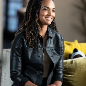 The Rookie S07 Mekia Cox Black Leather Jacket