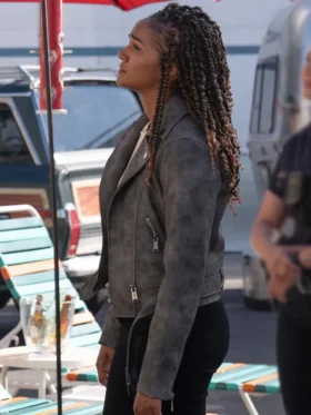 The Rookie S07 Mekia Cox Grey Suede Leather Jacket
