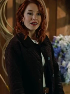 The Wish Swap Emily Tennant Brown Quilted Jacket For Sale