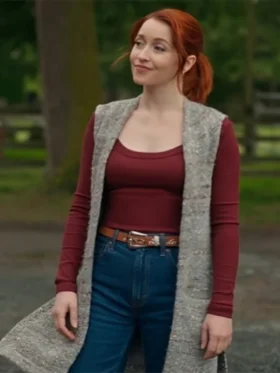 The Wish Swap Emily Tennant Long Grey Vest For Sale