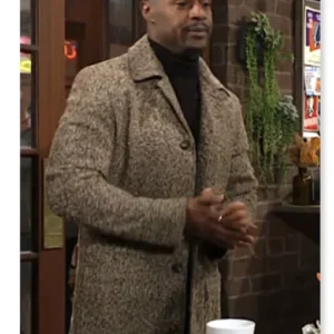 The Young and the Restless Damian Kane Brown Tweed Coat